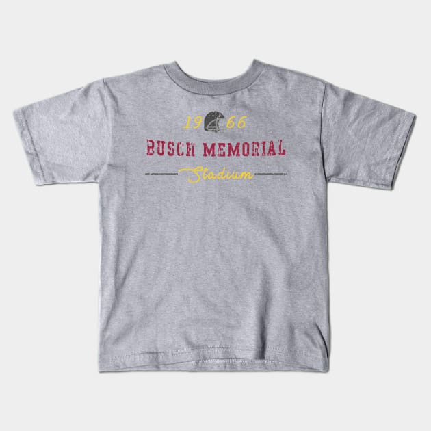 Busch Memorial Stadium Kids T-Shirt by HomePlateCreative